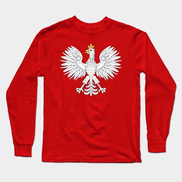 Polish Eagle Long Sleeve T-Shirt by AzureLionProductions